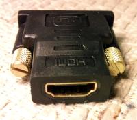 Video adapter, side with HDMI female connector